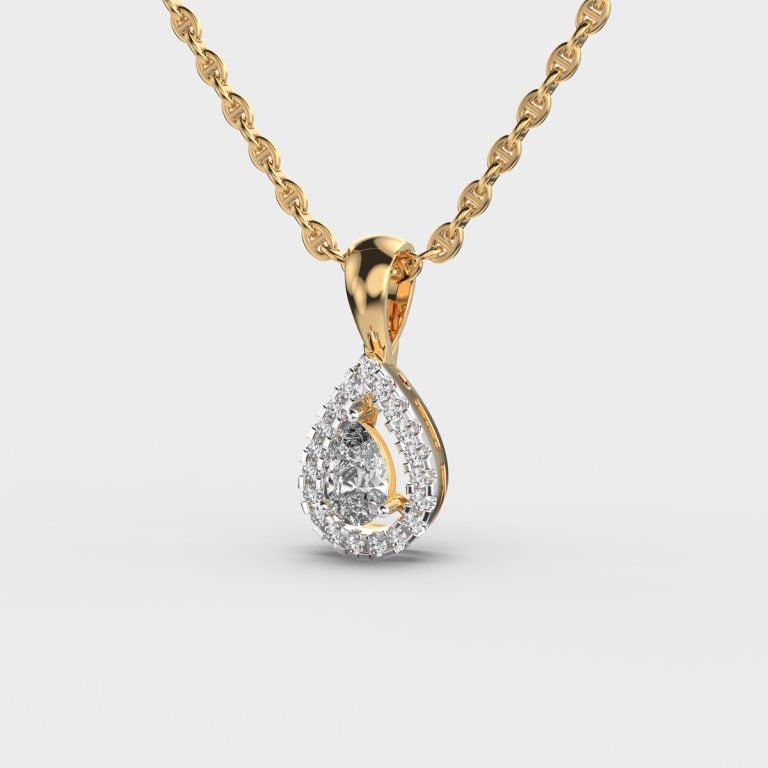 Teardrop Diamond Pendant