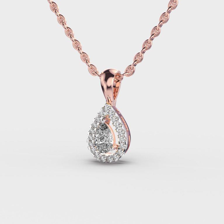 Teardrop Diamond Pendant