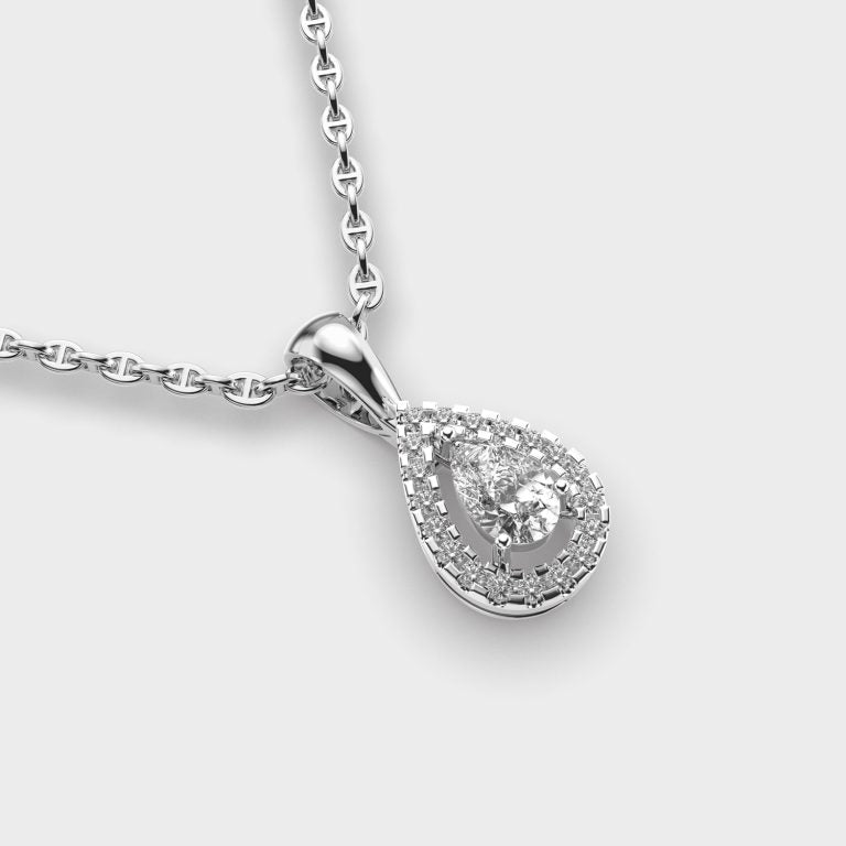 Teardrop Diamond Pendant