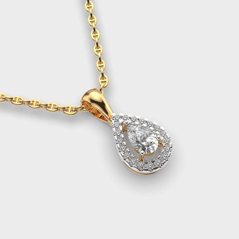 Teardrop Diamond Pendant