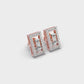 Rectangular Diamond Ear Studs