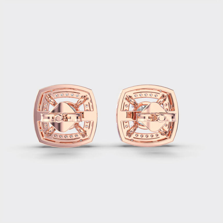 70 Cent Solitaires in Square Studs