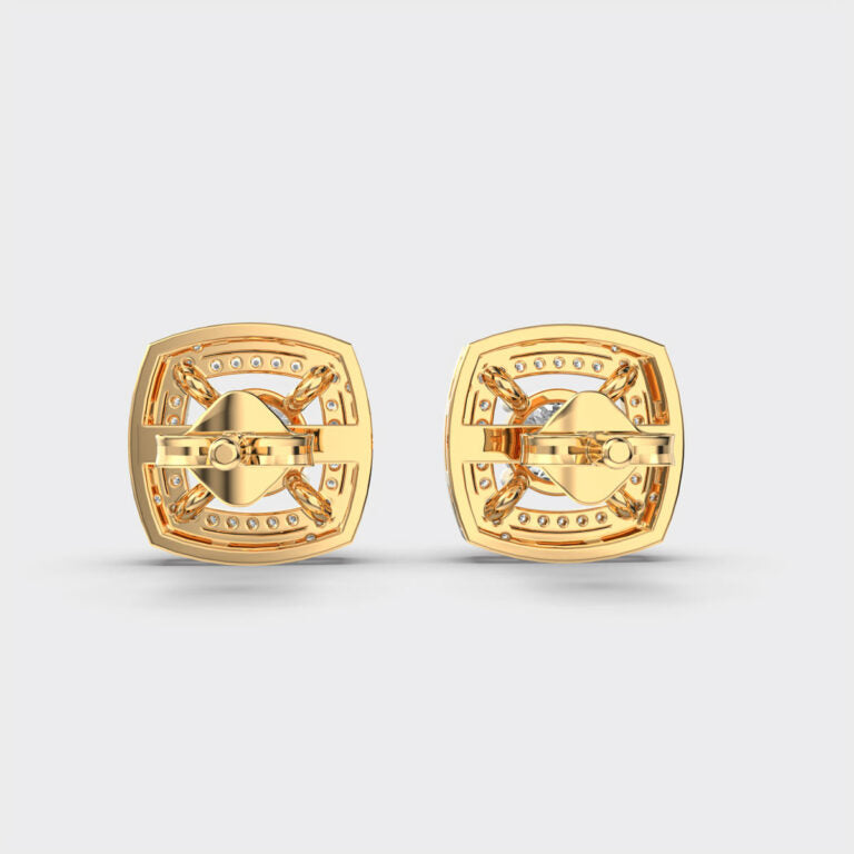 70 Cent Solitaires in Square Studs