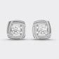70 Cent Solitaires in Square Studs
