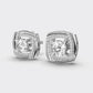 70 Cent Solitaires in Square Studs