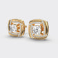 70 Cent Solitaires in Square Studs