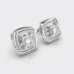 70 Cent Solitaires in Square Studs