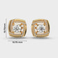 70 Cent Solitaires in Square Studs