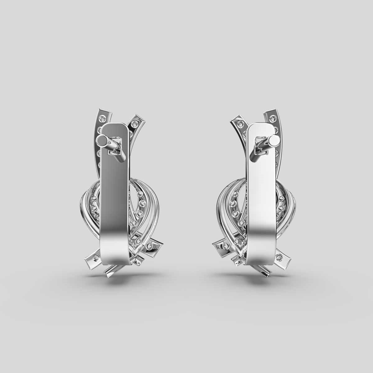Twinkling Twirls Diamond Earrings