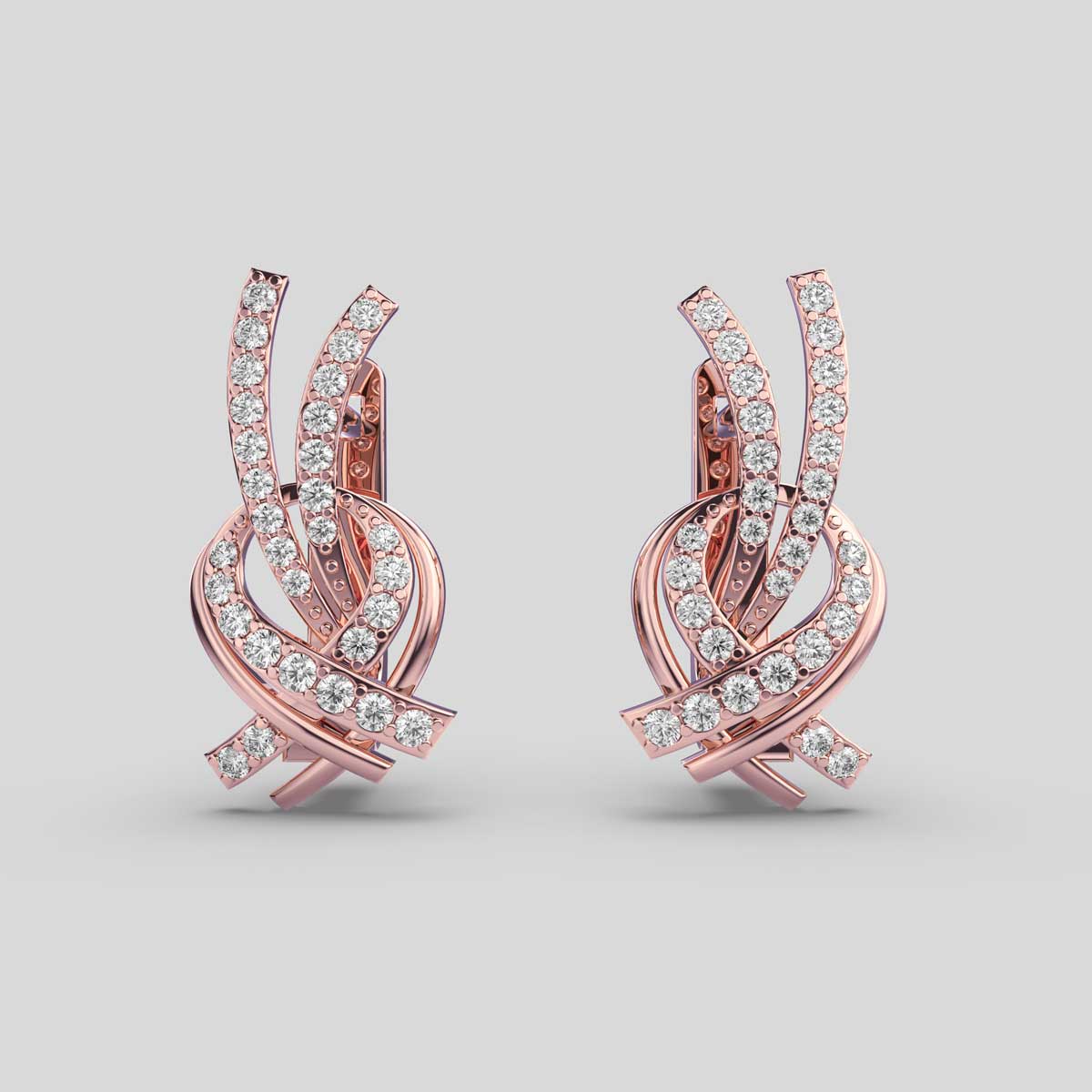 Twinkling Twirls Diamond Earrings
