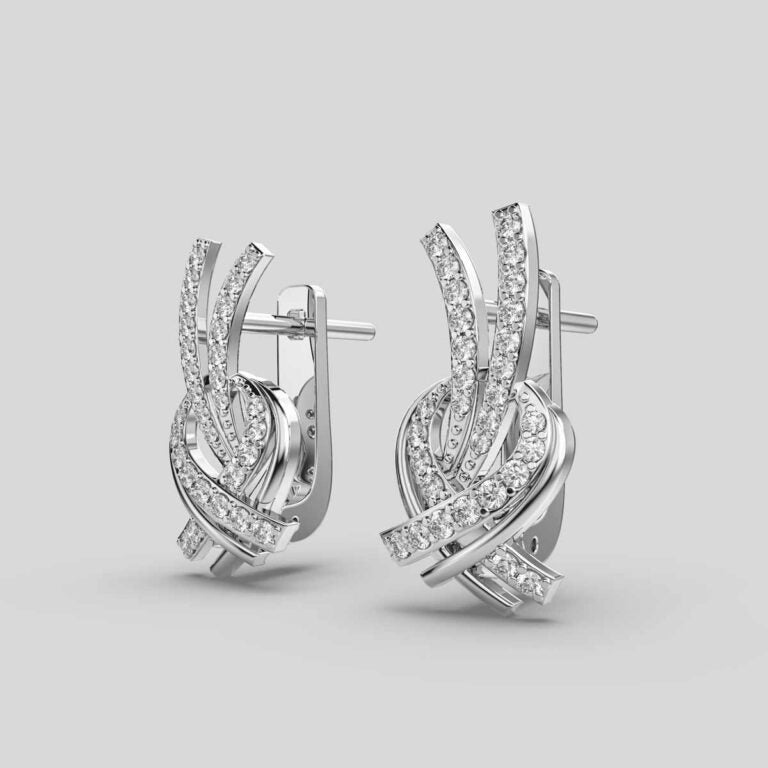 Twinkling Twirls Diamond Earrings