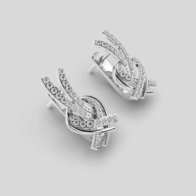 Twinkling Twirls Diamond Earrings