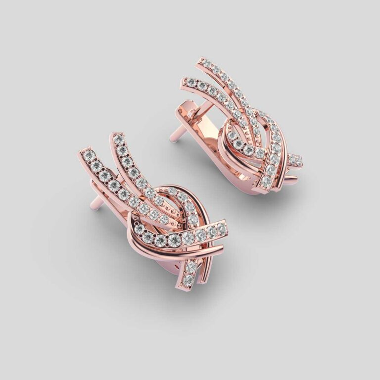 Twinkling Twirls Diamond Earrings