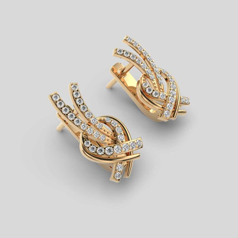 Twinkling Twirls Diamond Earrings