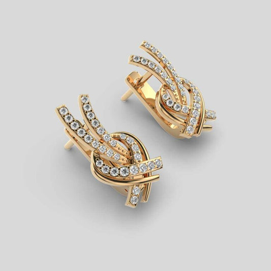 Twinkling Twirls Diamond Earrings