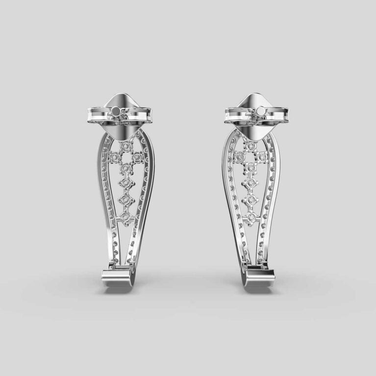 Delicate and Charming Diamond Earrings