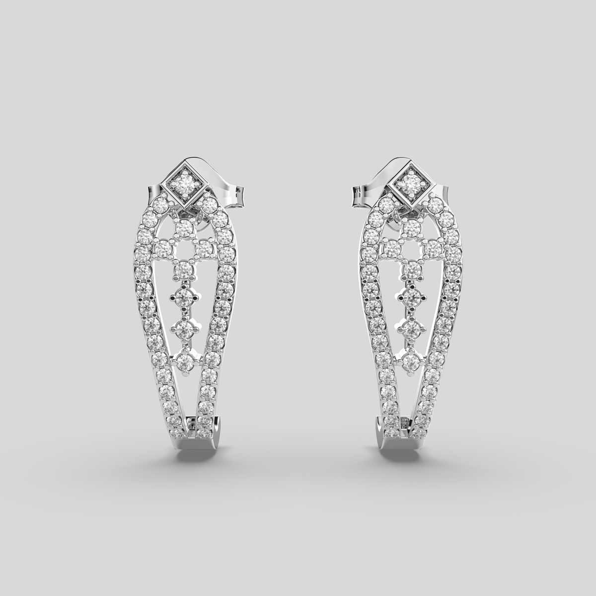 Delicate and Charming Diamond Earrings