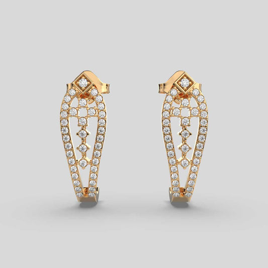 Delicate and Charming Diamond Earrings