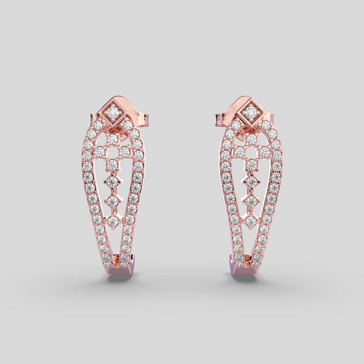 Delicate and Charming Diamond Earrings