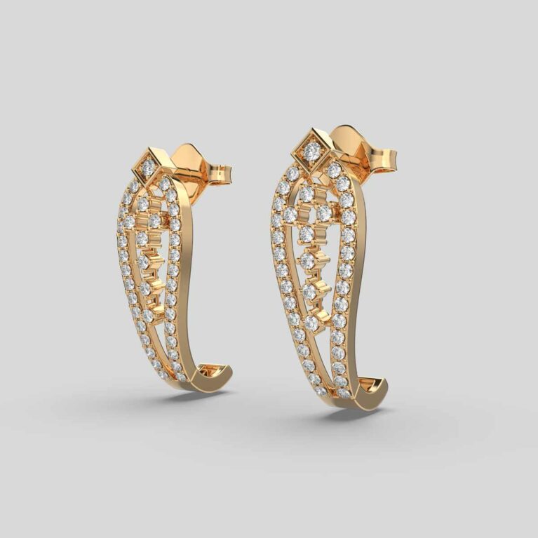 Delicate and Charming Diamond Earrings