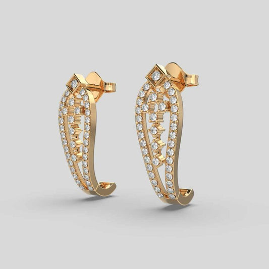 Delicate and Charming Diamond Earrings