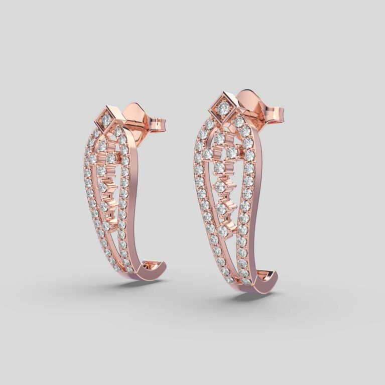 Delicate and Charming Diamond Earrings