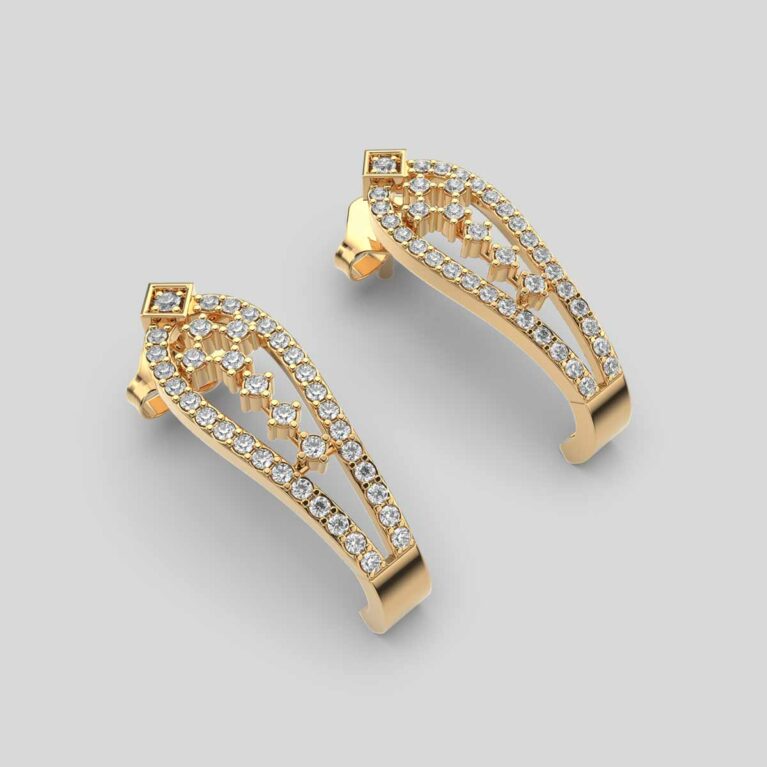 Delicate and Charming Diamond Earrings