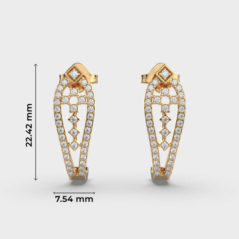 Delicate and Charming Diamond Earrings