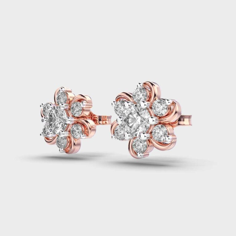 Periwinkle Diamond Studs