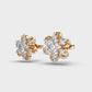 Periwinkle Diamond Studs