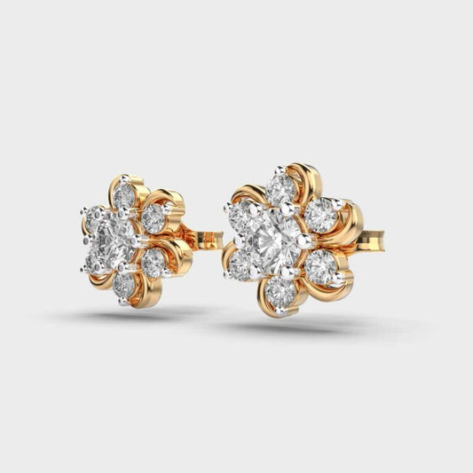 Periwinkle Diamond Studs