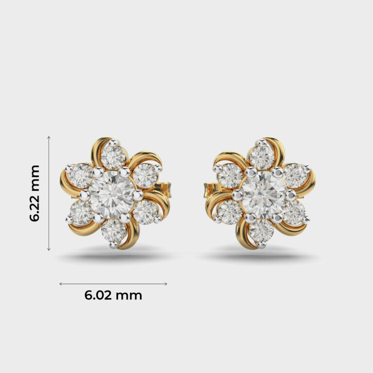 Periwinkle Diamond Studs