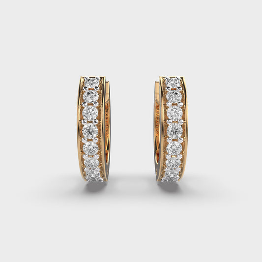 Pure Elegance Diamond Hoops
