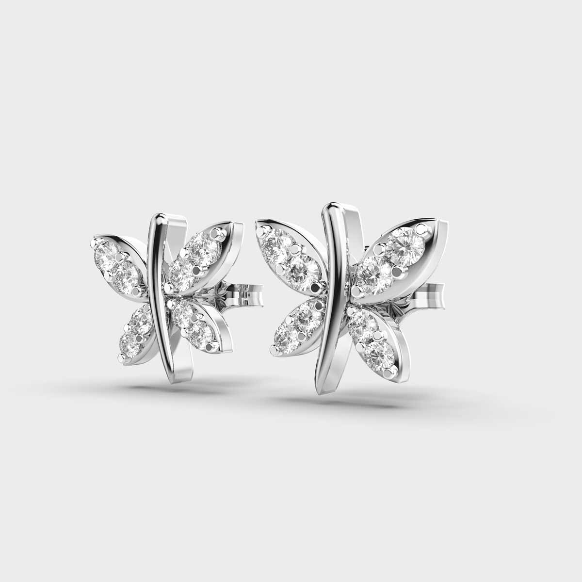 Gyrating Flies Diamond Studs