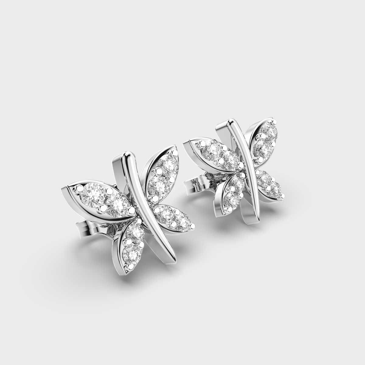 Gyrating Flies Diamond Studs