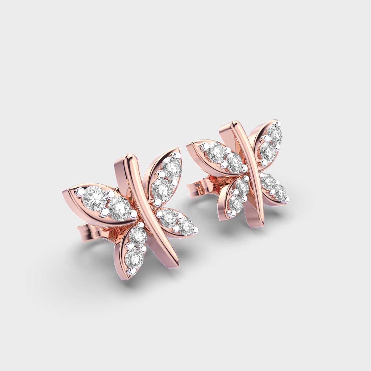 Gyrating Flies Diamond Studs