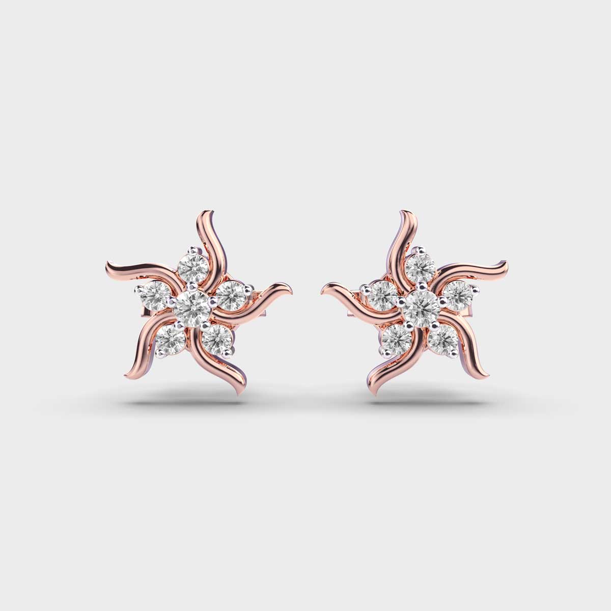 Fire and Flame Diamond Studs