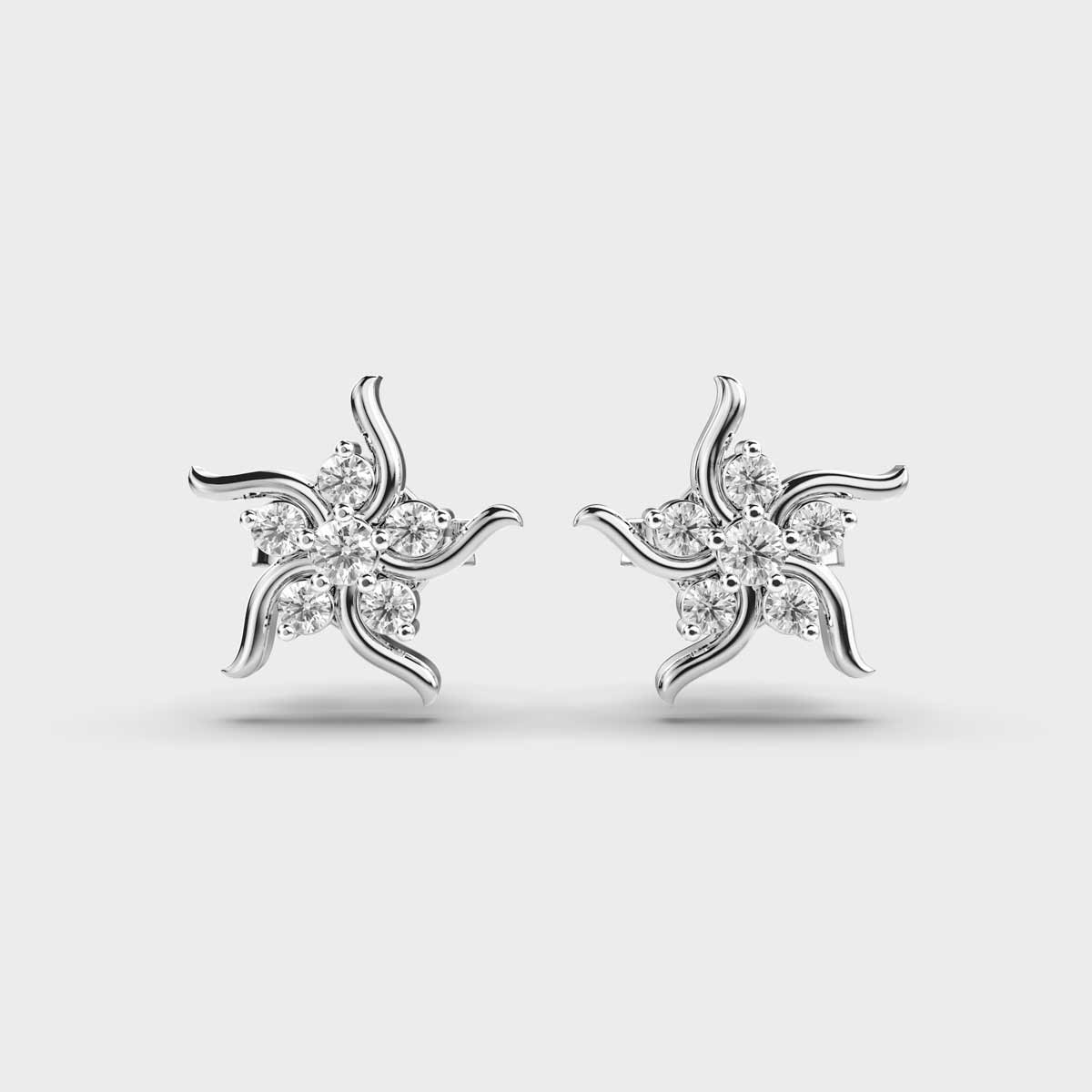 Fire and Flame Diamond Studs