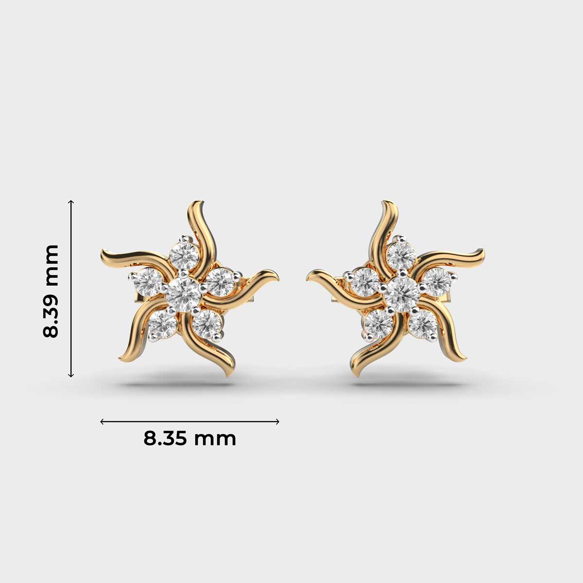 Fire and Flame Diamond Studs