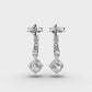 Hanging Solitaire Diamond Earrings
