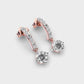 Hanging Solitaire Diamond Earrings