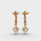 Hanging Solitaire Diamond Earrings