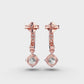 Hanging Solitaire Diamond Earrings