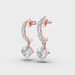Hanging Solitaire Diamond Earrings