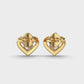 Solitaire in Heart Kids Diamond Studs