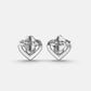 Solitaire in Heart Kids Diamond Studs