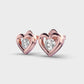 Solitaire in Heart Kids Diamond Studs