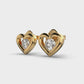 Solitaire in Heart Kids Diamond Studs