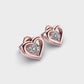 Solitaire in Heart Kids Diamond Studs