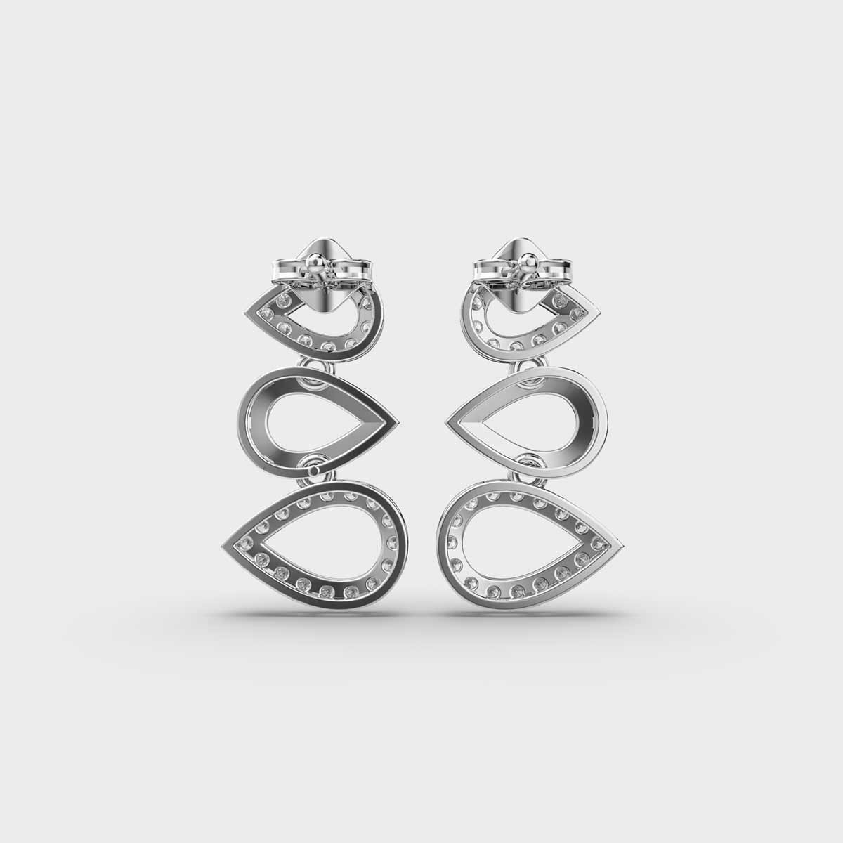 Stack of Drops Diamond Earrings